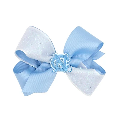 UNC Medium Two-Tone Glitz Grosgrain Hair Bow
