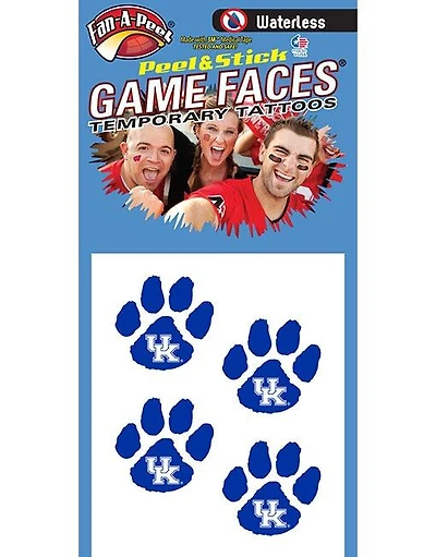 Kentucky Paw Waterless Face Tattoos