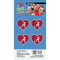 Alabama Heart Waterless Face Tattoos