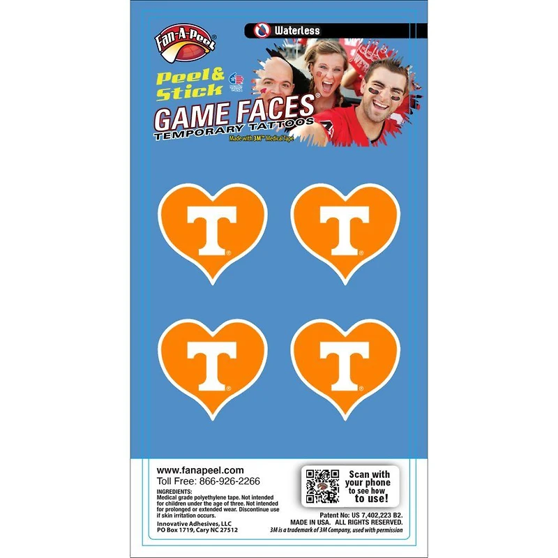 Tennessee Heart Waterless Face Tattoos