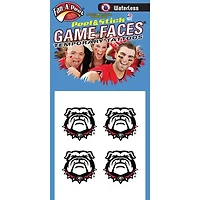 Georgia Bulldog Waterless Face Tattoos