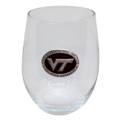 Virginia Tech Heritage Pewter 12 Oz Stemless Goblet Glass