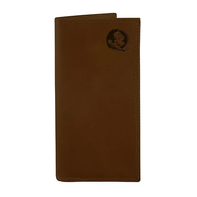 Florida State Zep-Pro Brown Leather Embossed Roper Wallet