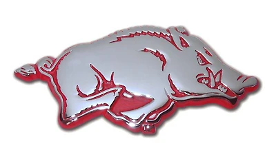 Arkansas Color Chrome Auto Emblem