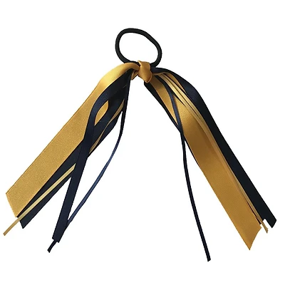 Navy and Gold Ponytail Streamer