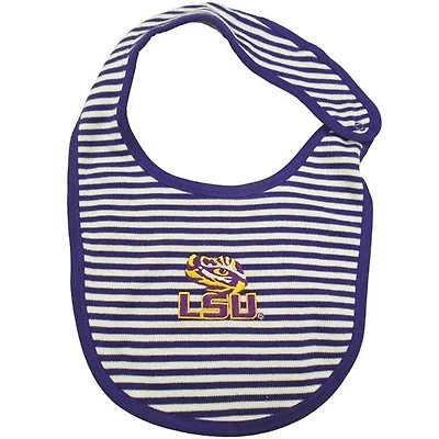 LSU Infant Striped Bib