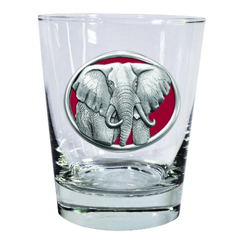 Elephant Heritage Pewter 14 Oz Double Old Fashioned Rocks Glass