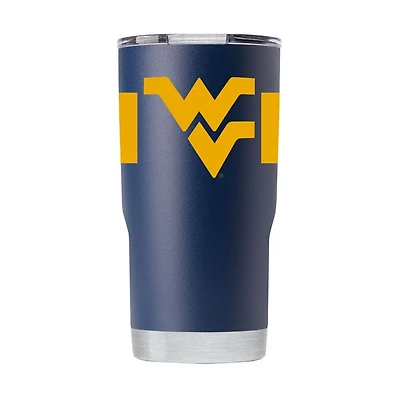West Virginia Gametime Sidekick 20oz Striped Tumbler With Lid