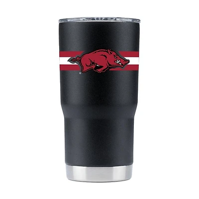 Arkansas Gametime Sidekick Oz Striped Tumbler With Lid