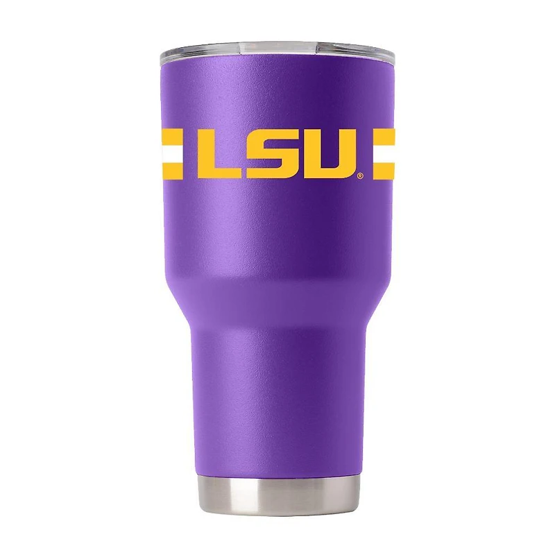 LSU Gametime Sidekick 30 Oz Striped Tumbler With Lid