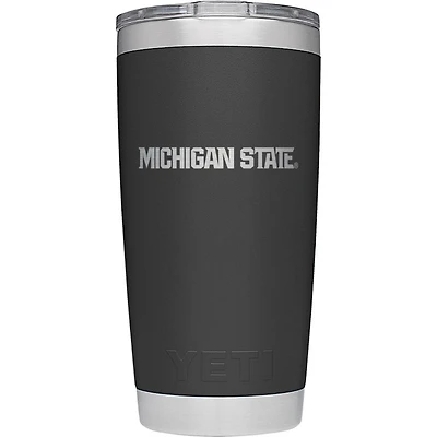 Michigan State Yeti 20oz Black Powder Coated Rambler
