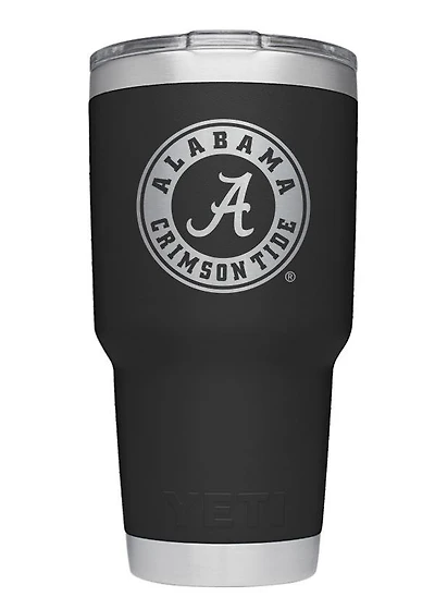 Alabama Yeti 30 Oz Black Powder Coated Rambler