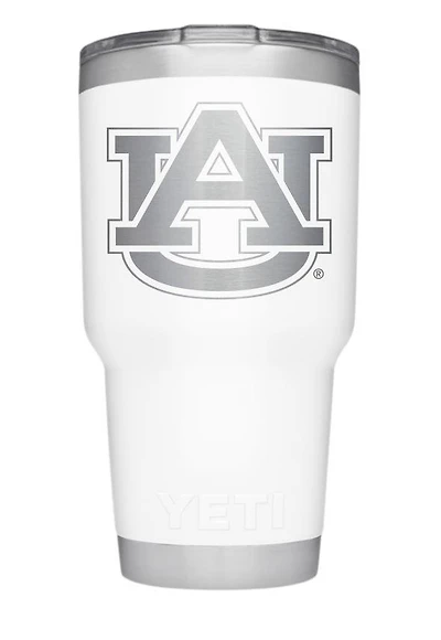 Auburn Yeti Oz White Powder Coated Rambler