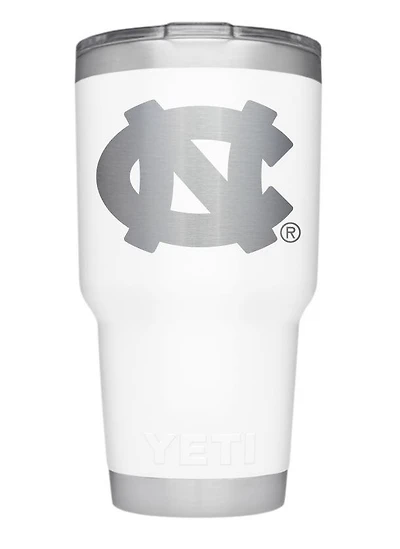 UNC Yeti 30 Oz White Powder Coated Rambler