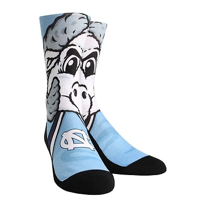 UNC Rock 'Em Split Face Mascot Socks