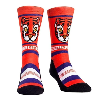 Clemson Rock 'Em Mascot Single Face Socks