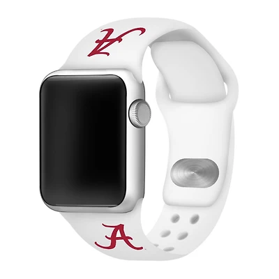 Alabama Apple Watch White Silicon Sport Band 38/40 MM