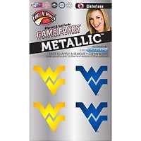 West Virginia Metallic Waterless Face Tattoos