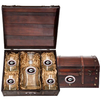 Georgia Heritage Pewter Capitol Decanter Chest Set
