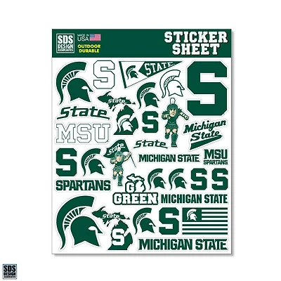 Michigan State Standard Sticker Sheet