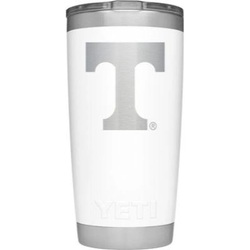 Tennessee Yeti 20 Oz White Powder Coated Rambler