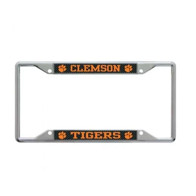 Clemson Carbon Fiber Tigers License Plate Frame