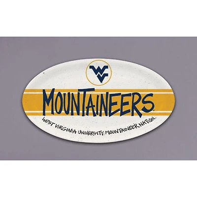 West Virginia Magnolia Lane Melamine Mountaineers Oval Platter