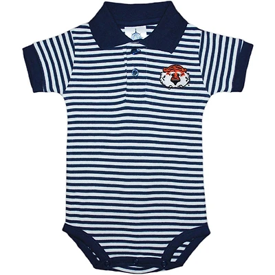 Auburn Infant Striped Polo Bodysuit