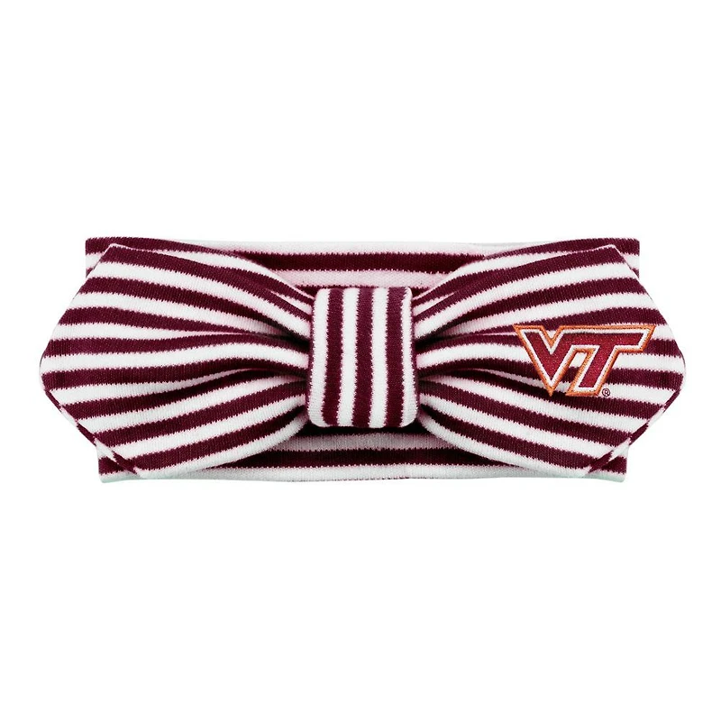 Virginia Tech Infant Creative Knitwear Striped Knot Headband