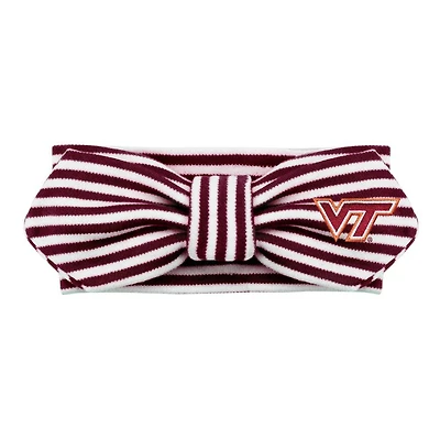 Virginia Tech Infant Creative Knitwear Striped Knot Headband