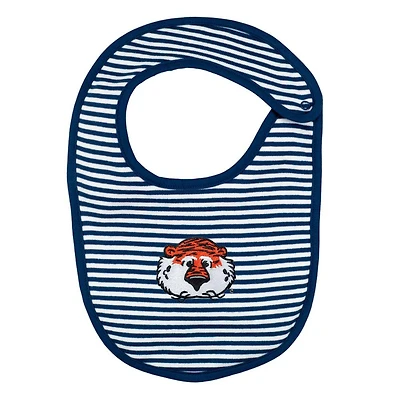 Auburn Aubie Infant Striped Knit Bib