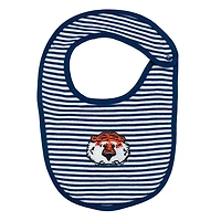 Auburn Aubie Infant Striped Knit Bib