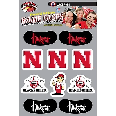 Nebraska Combo Pack Waterless Face Tattoos