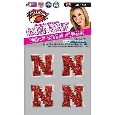 Nebraska Glitter Waterless Face Tattoos