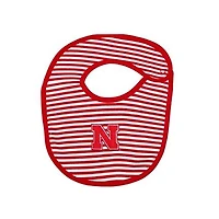 Nebraska Striped Knit Bib