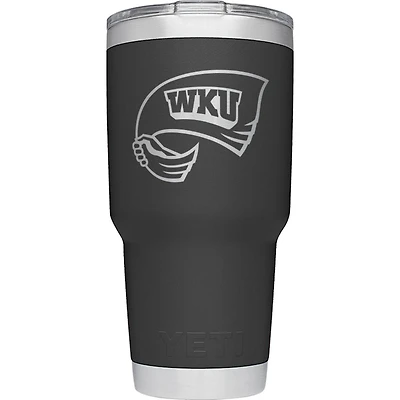 Western Kentucky Yeti 30 Oz Black Powder Coated Rambler