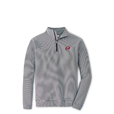Western Kentucky Peter Millar Perth Mini Stripe Stretch 1/4 Zip