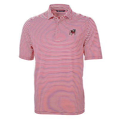 Georgia Cutter & Buck Striped Virtue Eco Pique Polo