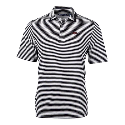 Arkansas Cutter & Buck Striped Virtue Eco Pique Polo