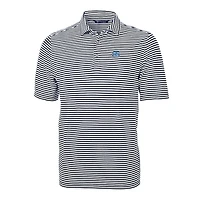 UNC Cutter & Buck Striped Virtue Eco Pique Polo