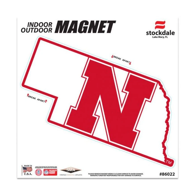 Nebraska State Diecut Magnet