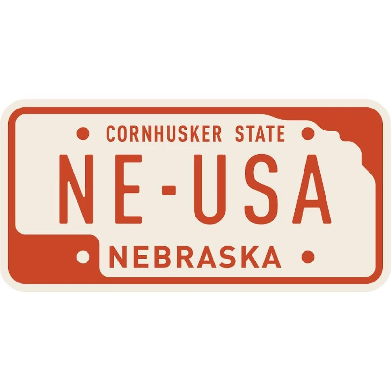 Heartlandia Nebraska License Magnet