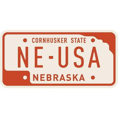 Heartlandia Nebraska License Magnet