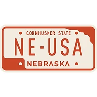 Heartlandia Nebraska License Magnet
