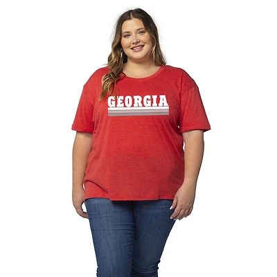 Georgia University Girl PLUS Must Have Block Fade Tee