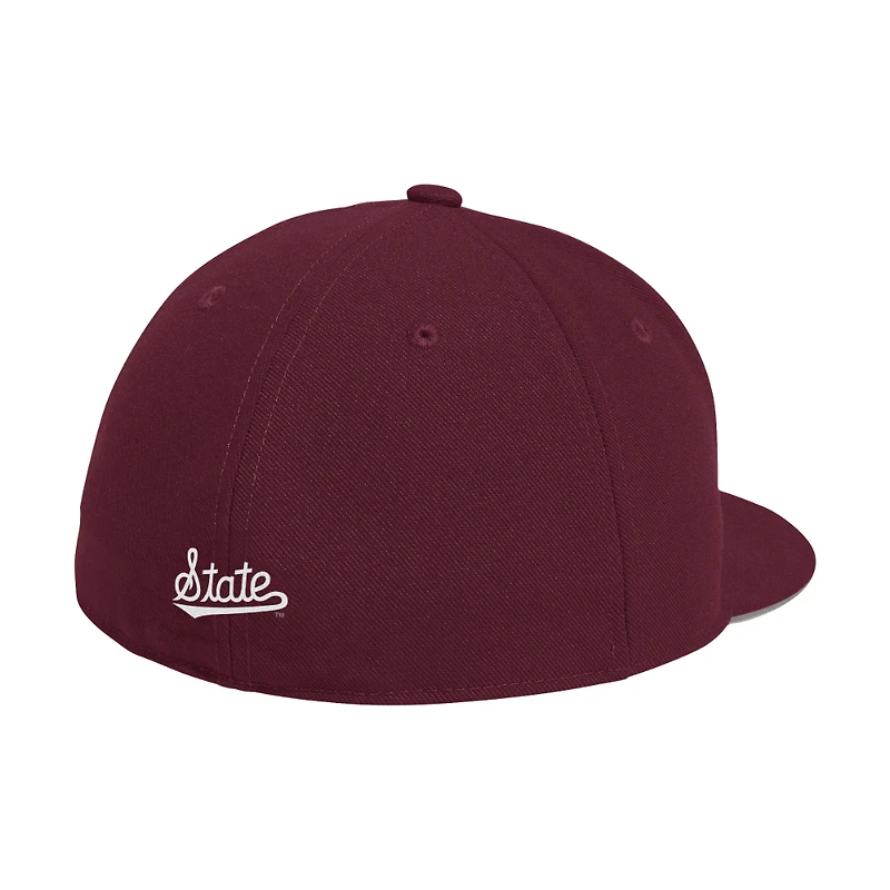 Mississippi State Adidas Flatbill Baseball Fitted Hat