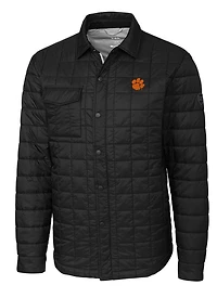 Clemson Cutter & Buck Men's Rainier Quilted Shirt Jacket
