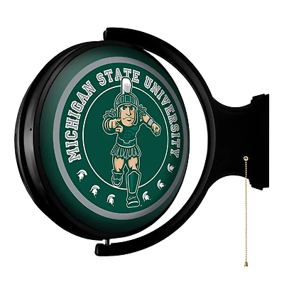 Michigan State Sparty Rotating Lighted Wall Sign