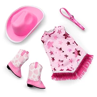 Glam Pink Cowgirl Outfit for 18-inch Dolls