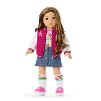 Truly Me™ 18-inch Doll #118 with curly caramel hair